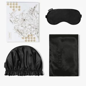 Lily Silk Black Sleep set